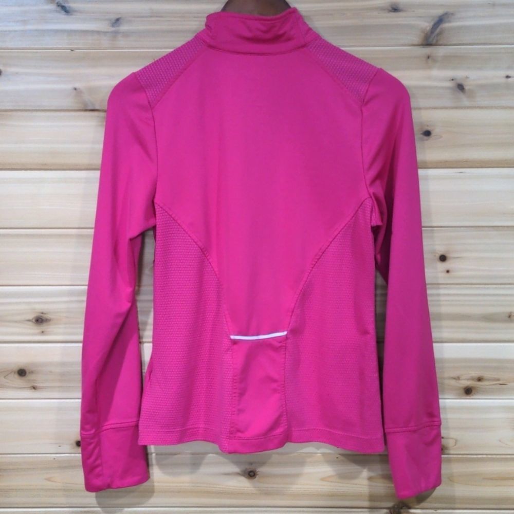 Adidas Pink 1/2 Zip Long Sleeve Top Medium - Picture 6 of 12